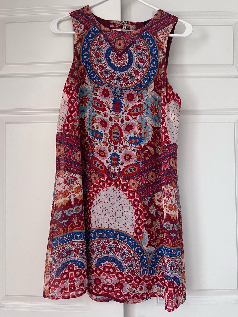 Print Mesh Layer Dress